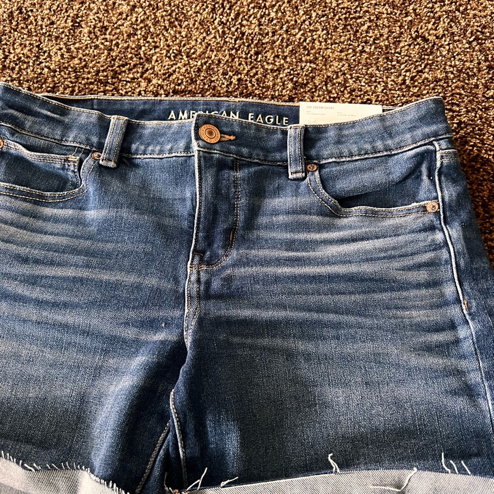American Eagle Blue Denim Shorts size 10 - NWT